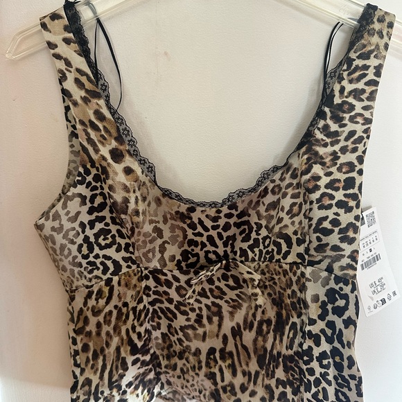 Zara Tan and Brown Leopard Print Tank Top - Picture 6 of 6